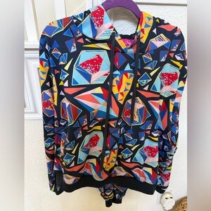 Sassy Jones Multicolor Geometric Hoodie